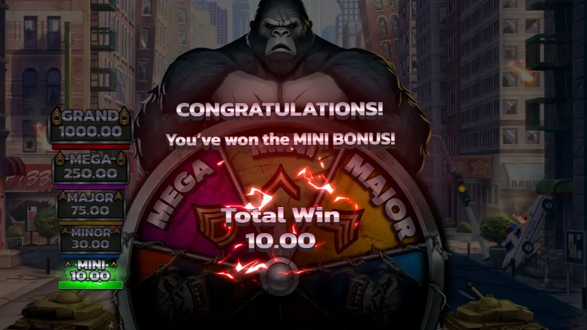 Visual bertema hutan dan primata dalam slot Primal Rampage
